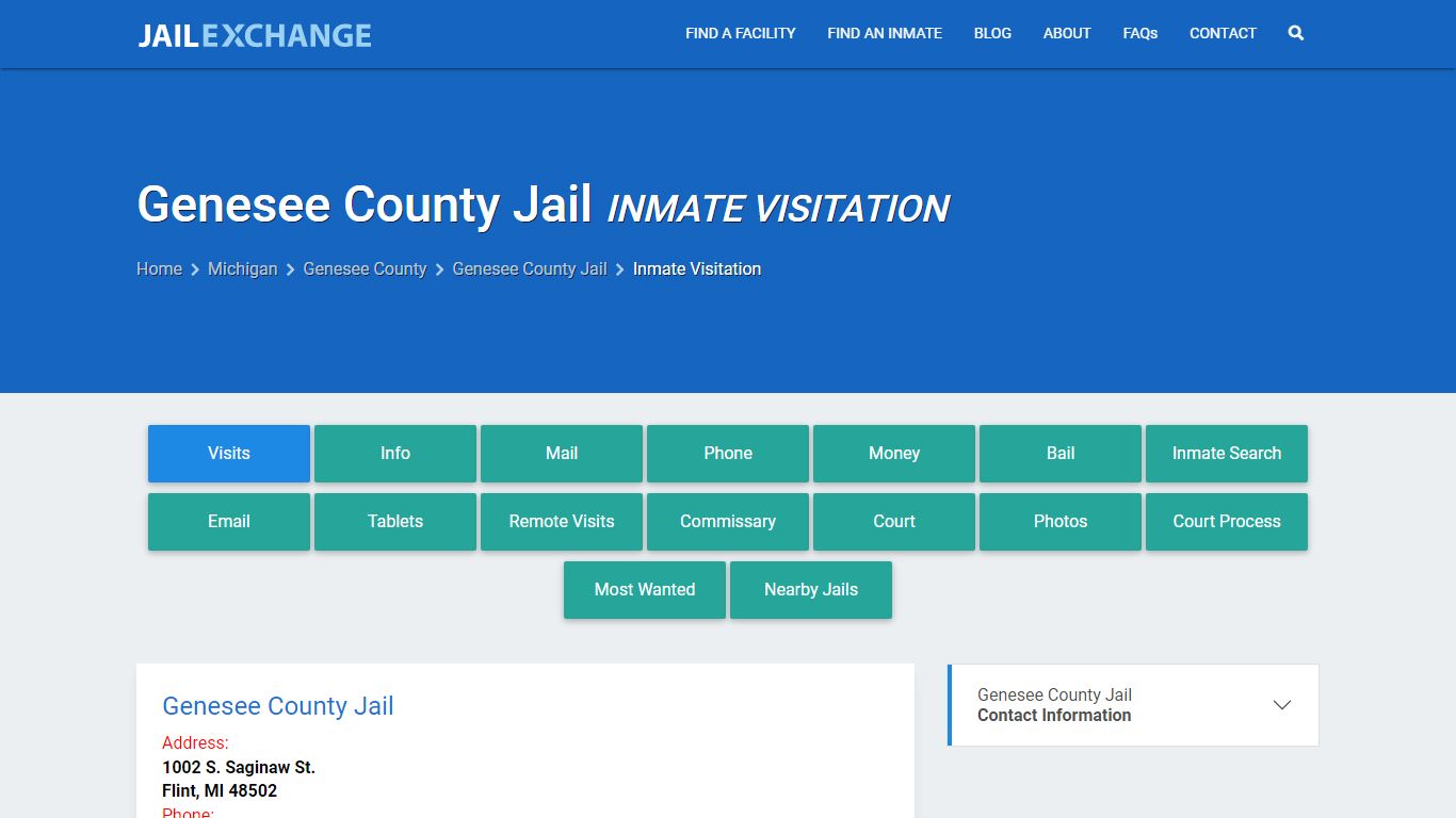 Inmate Visitation - Genesee County Jail, MI - Jail Exchange
